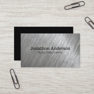 Metallic Brushed Industrial Business Card