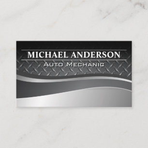Metallic Brushed Steel Plated Business Card