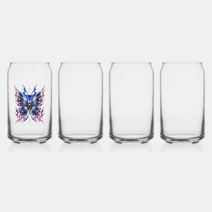 Metallic Butterfly Blue Pink Flame Wings – Gothic Can Glass