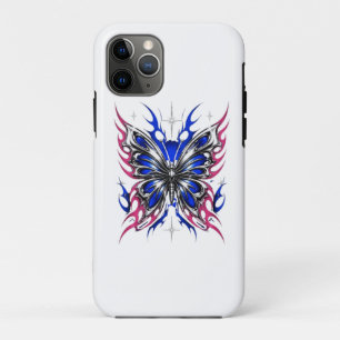 Metallic Butterfly Blue Pink Flame Wings – Gothic Case-Mate iPhone Case