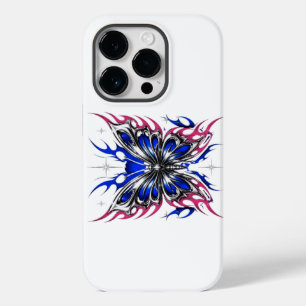 Metallic Butterfly Blue Pink Flame Wings – Gothic Case-Mate iPhone 14 Pro Case