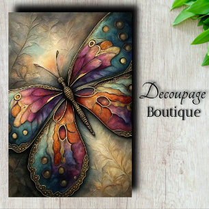Metallic Butterfly Decoupage Tissue Paper