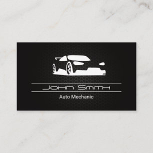 Metallic Carbon Fibre Pattern   Auto Icon Business Card