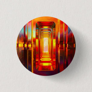 Metallic Celestial Sky 3 Cm Round Badge
