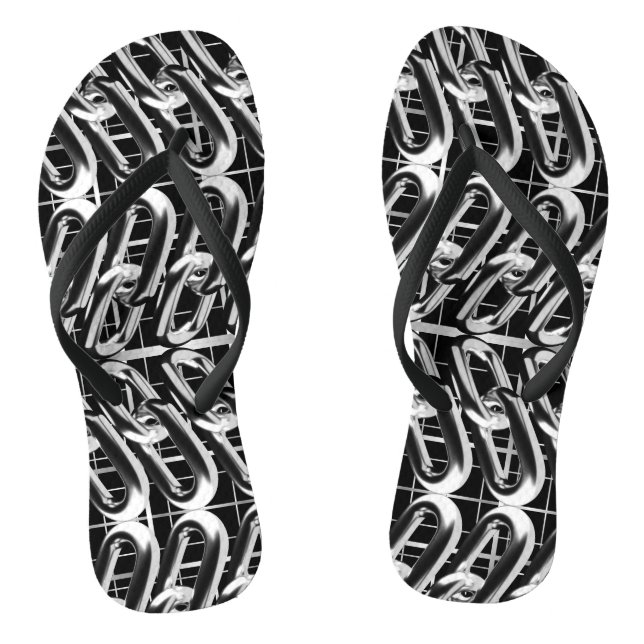 Metallic Chain pattern Jandals (Footbed)