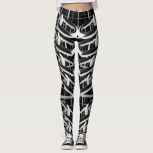 Metallic Chain pattern Leggings