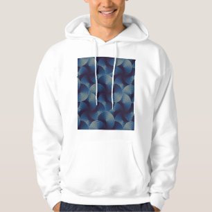 Metallic circles optical illusion, seamless patter hoodie