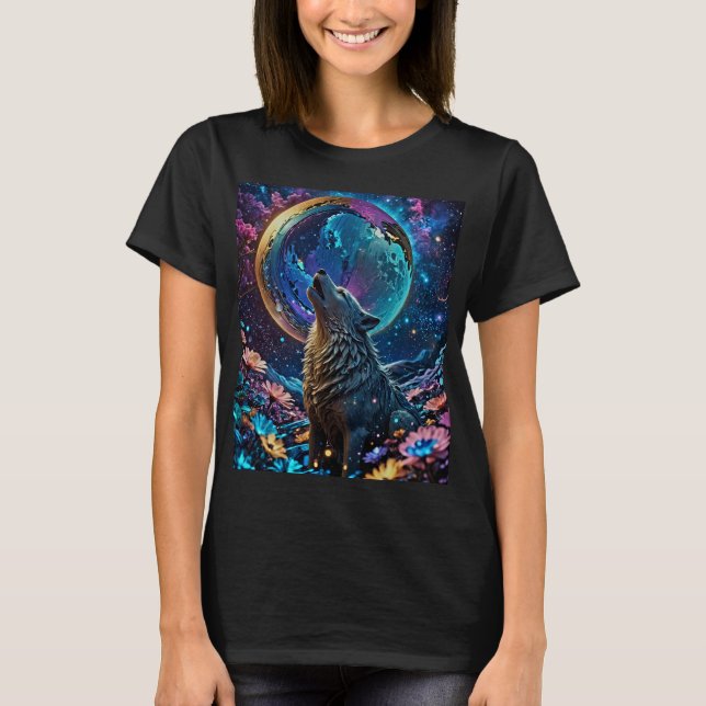 Metallic Colours Wolf T-Shirt (Front)
