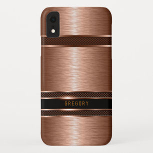 Metallic copper brown geometric design 2 Case-Mate iPhone case