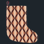 Metallic Copper Diamond, Vintage Pattern. Small Christmas Stocking<br><div class="desc">Elegant metallic copper diamond shape pattern. Abstract Vintage pattern copper metallic on dark brown background Elegant Copper Diamonds: Vintage Luxe on Dark Brown Background. Gorgeous Copper Diamond Vintage Pattern: Shiny copper rhombus creates opulent decor magic. background, pattern, abstract, texture, decor, vintage, gold, illustration, wall, interior, architecture, seamless, geometric, diamond, luxury,...</div>