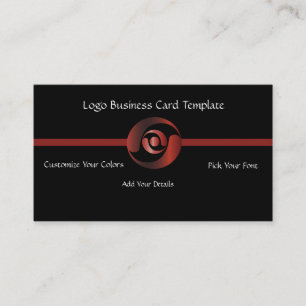 Metallic Corporate Logo - Simple Red Logo Business Card