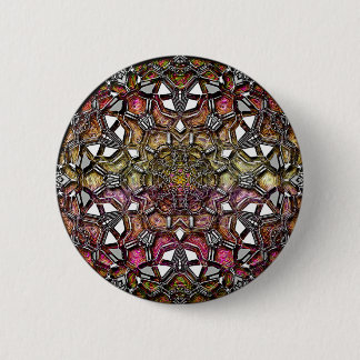 Metallic Crystal Mandala 6 Cm Round Badge