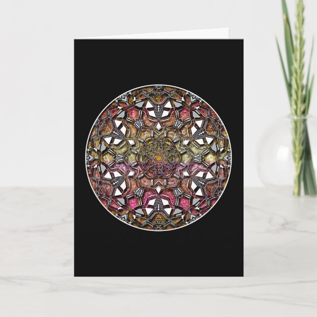 Metallic Crystal Mandala Card (Front)