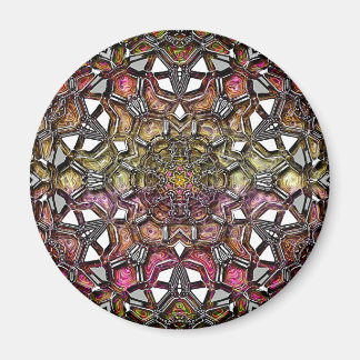 Metallic Crystal Mandala Magnet