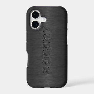 Metallic Dark-grey Brushed Aluminium Look