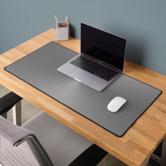 Metallic dark silver background desk mat (Office 2)