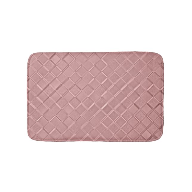 Metallic Diamond Patterns Bath Mat (Front)