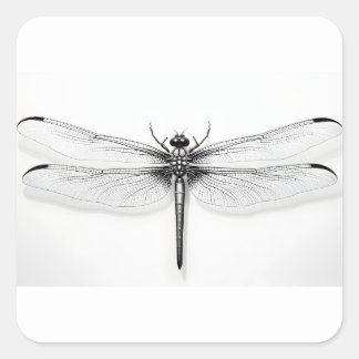 Metallic Dragonfly shirt Square Sticker