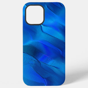 Metallic dunes in vivid blue tones of colours iPhone 12 pro max case