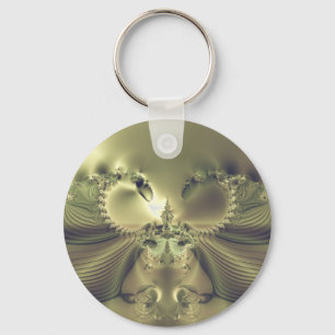 Metallic Flower Key Ring