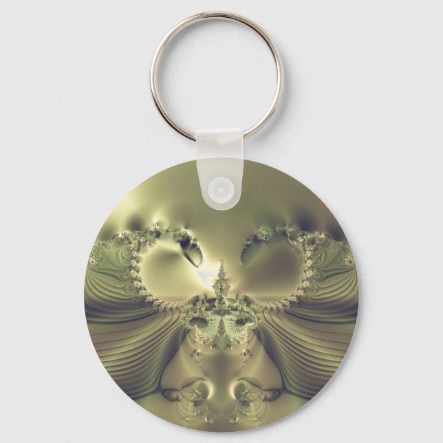 Metallic Flower Key Ring (Front)