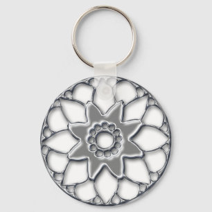 Metallic flower keychain 1