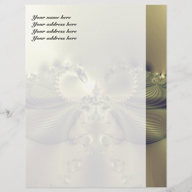 Metallic Flower Letterhead Design (Front)