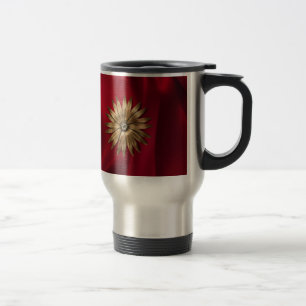 Metallic flower on silk.jpg travel mug