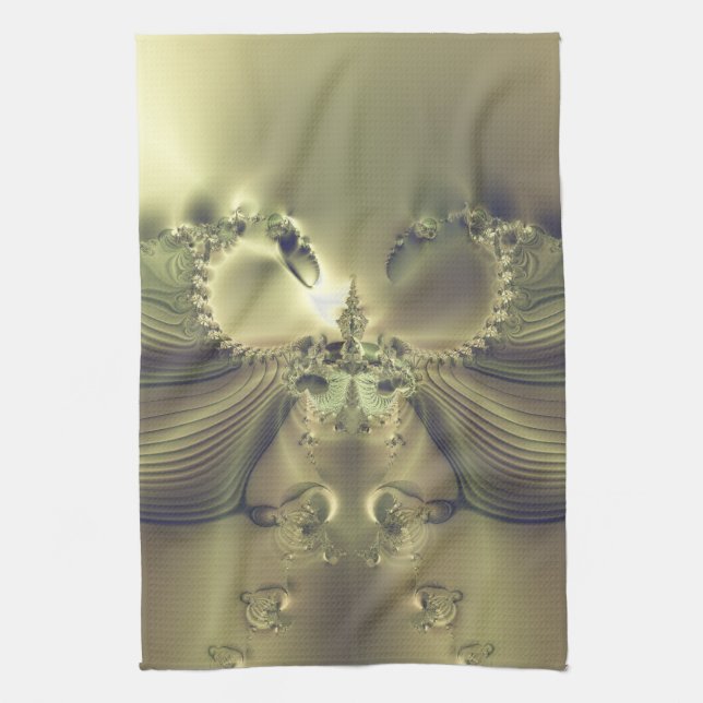 Metallic Flower Tea Towel (Vertical)