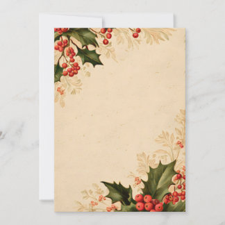 Metallic Foliage Right Border on Ivory | Modern Vi Invitation