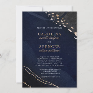 Metallic Geode Wedding Invitation