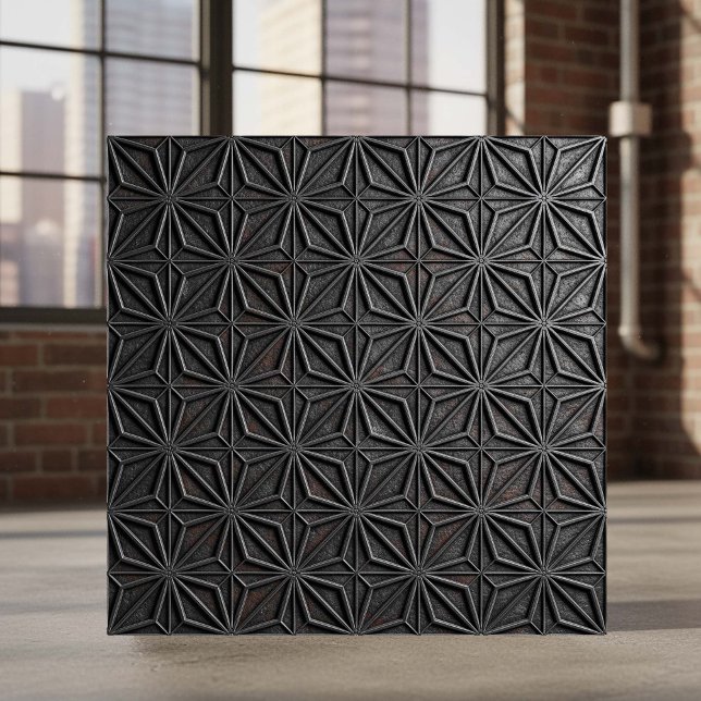 Metallic Geometric Starburst Cast Iron #6 ID1227 Tile (Creator Uploaded)