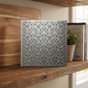 Metallic Geometric Tarnished Silver #5 ID1227 Tile