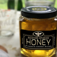 Metallic Gold 3D Framed Honey Label with Bee