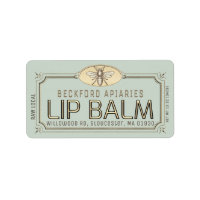 Metallic Gold 3D Framed Lip Balm Label with Bee 