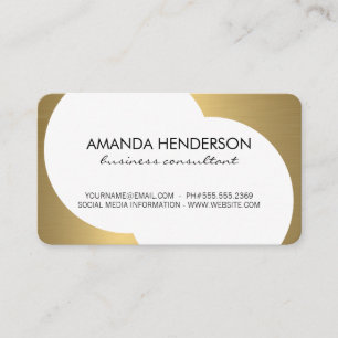 Metallic Gold Accent Business Card