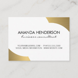 Metallic Gold Accent Business Card