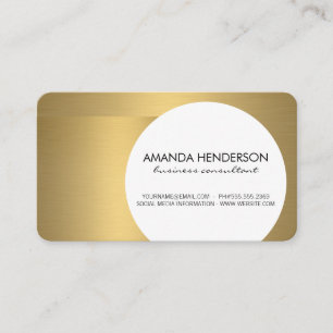 Metallic Gold Accent Metallic Brushed Business Card