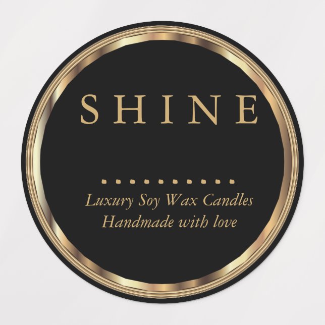 ⭐ Metallic Gold and Black Labels (Design 1)