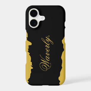 Metallic Gold and Black Stylish Personalised Name