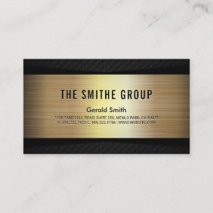 Metallic Gold Black Corporate Business Card