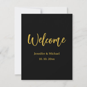 Metallic Gold & Black Professional Modern Elegant Card