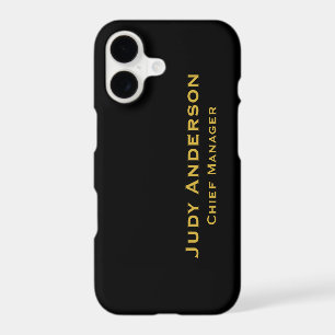 Metallic Gold & Black Professional Modern Name Pro
