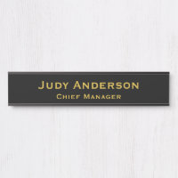 Metallic Gold & Black Professional Modern Name Pro