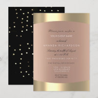 Metallic Gold Black White Minimal Sepia Rose Blush