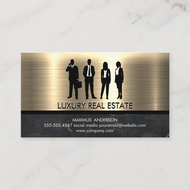 Metallic Gold | Business Professionals Business Card (Front)