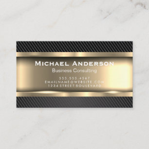 Metallic Gold   Carbon Fibre Business Card