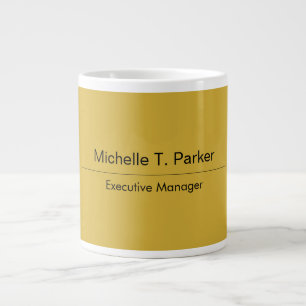 Metallic gold colour elegant plain minimalist large coffee mug