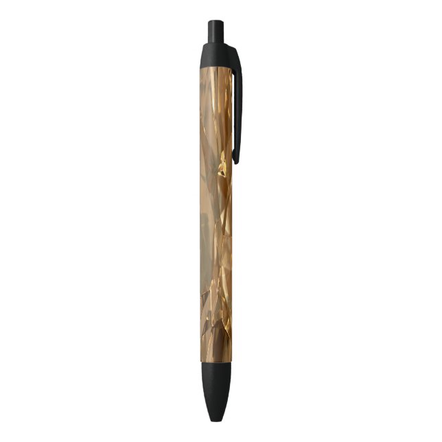 Metallic Gold-effect on Black Writing Pen (Bottom (Vertical))