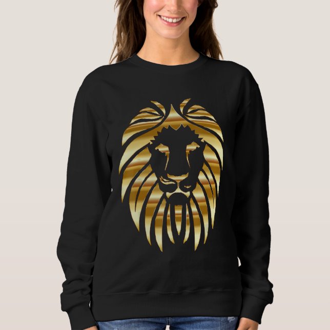 Metallic Gold King Lion Jungle Sweatshirt (Front)